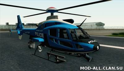 Скачать бесплатно мод NFS HP 2010 Police Helicopter LVL 2 для GTA San Andreas