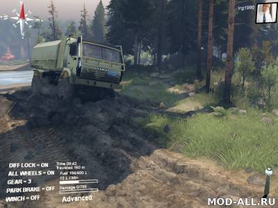 Скачать бесплатно мод Камаз 4911 Экстрим для Spintires