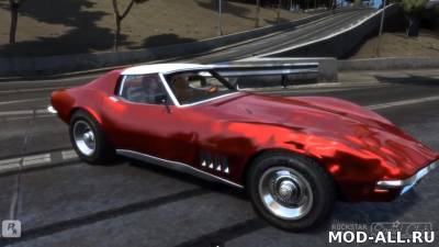 Скачать бесплатно мод Corvette Sting Ray 1968 для GTA 4
