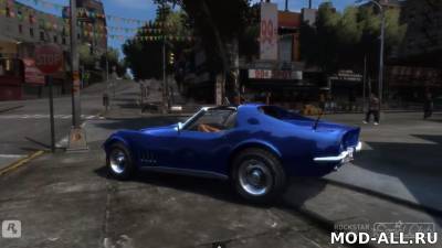 Скачать бесплатно мод Corvette Sting Ray 1968 для GTA 4