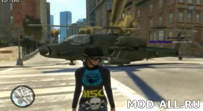 Скачать бесплатно мод Вертолет Хантер / Hunter Helicopter для GTA 4