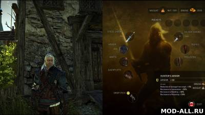 Скачать бесплатно мод Ретекстур брони Raven и Hunter для The Witcher 2