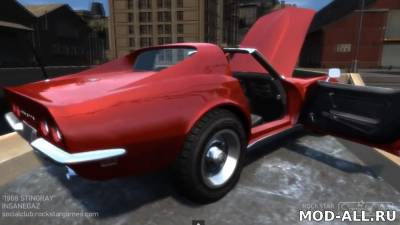 Скачать бесплатно мод Corvette Sting Ray 1968 для GTA 4